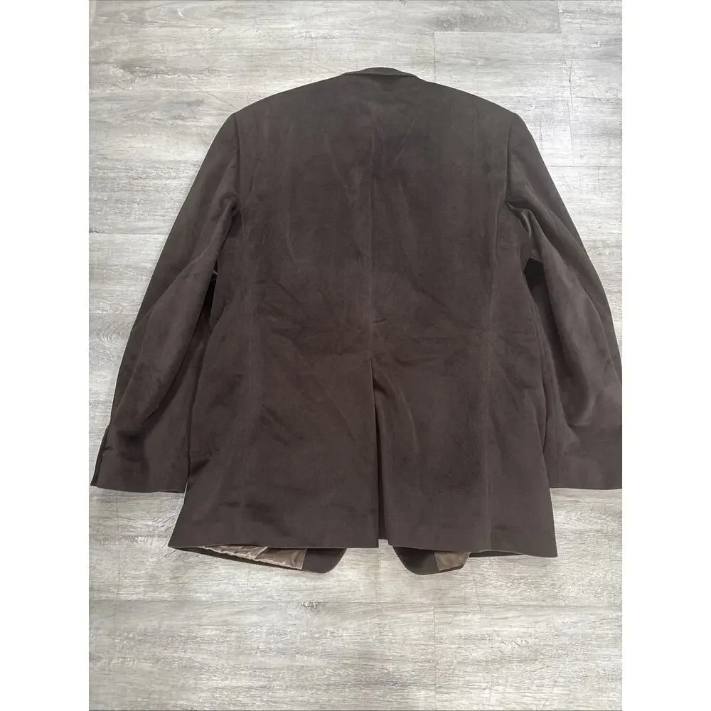 Chaps Ralph Lauren Brown Sport Coat Velvet Jacket Blazer 42L - Picture 8 of 8